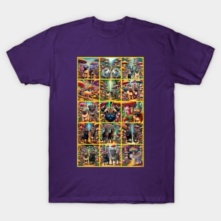 Psychedelic Pugs and Friends T-Shirt